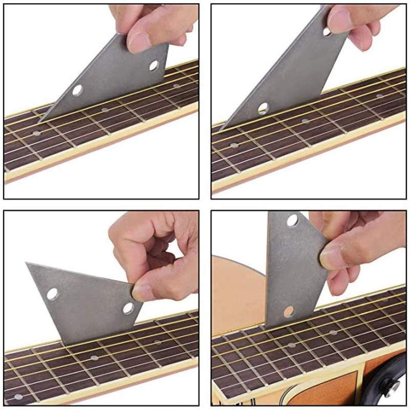 TUOREN 13pcs Guitar Setup Kit Including Guitar Neck Notched Straight