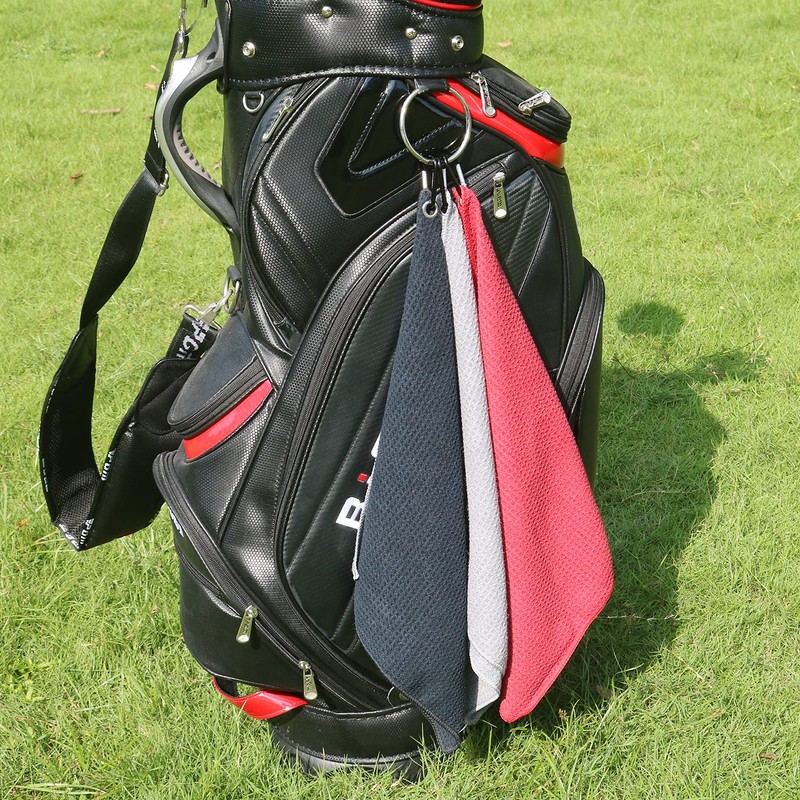 Handy Picks Microfiber Golf Towel (16" X 16") with Carabiner