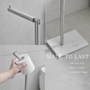 JOMANDAN 304 Stainless Steel Freestanding Toilet Paper Holder with Marble