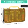 Large Capacity 269 Battery Organizer Storage Case with Tester, Double-Side