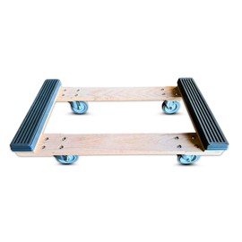 WindyCity Hauler Dolly – 18" x 32" Heavy-Duty Chicago Style Oak Dolly with 5” Thermo Rubber Wheels, 1000 lbs Capacity, Gray Non-Marking End Caps - Made in USA