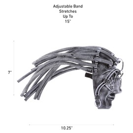 Attitude Studio Steampunk Smiling Joker Full Mask Goggles Costume - Silver