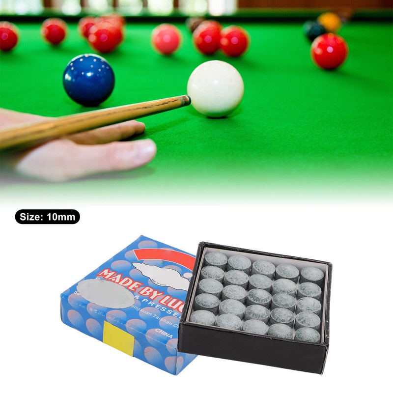 50Pcs Snooker Pool Cue Tips Grade A Leather Billiard Cue