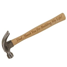 Dad Thank You For Building My Life Engraved Hammer