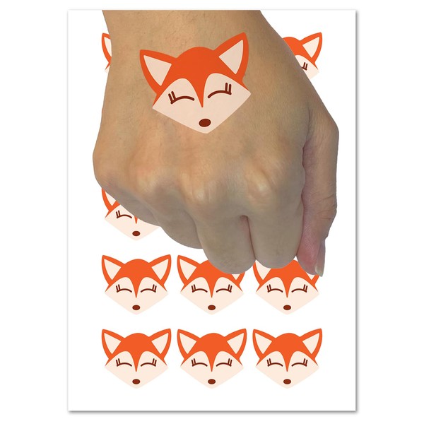 Fox Face Temporary Tattoo Water Resistant Fake Body Art Set