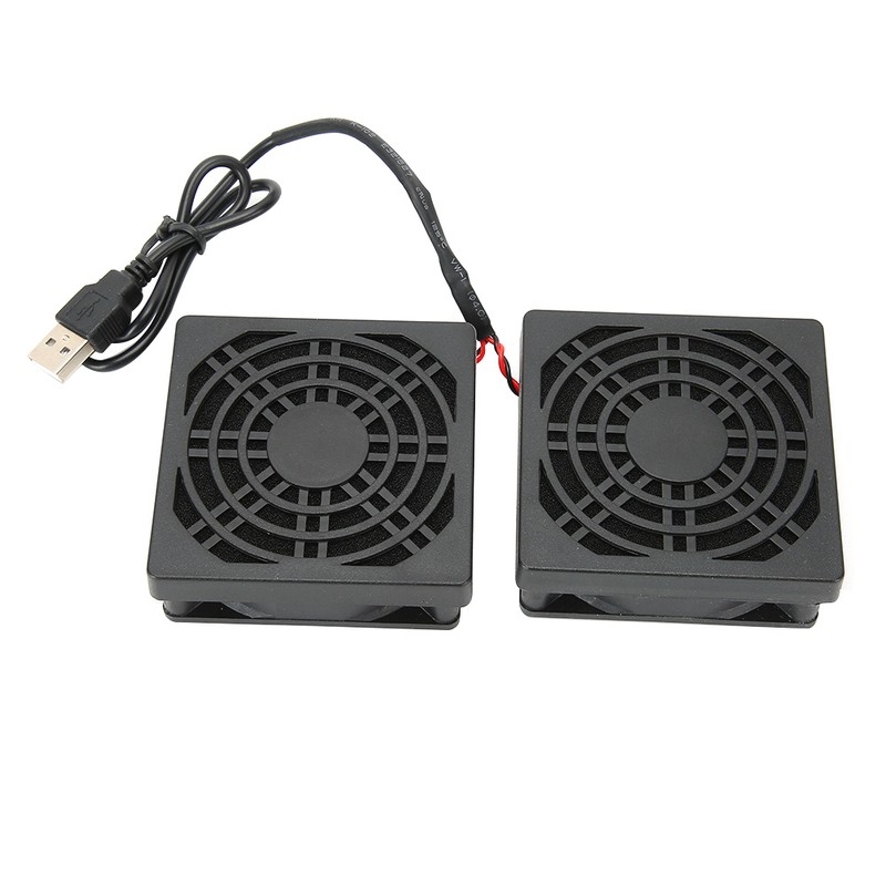 Computer Router Fan with Dust Cover USB Power Heat Dissipation