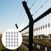 25 Pcs Aluminum Split Bolt Joint Clamp Silver Fence Wire
