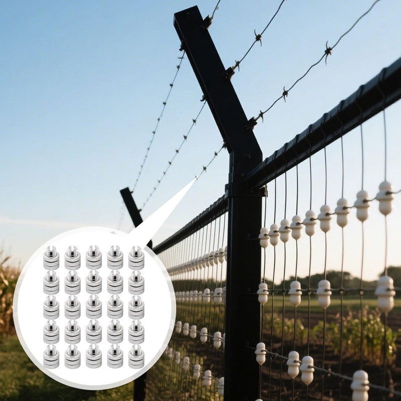 25 Pcs Aluminum Split Bolt Joint Clamp Silver Fence Wire