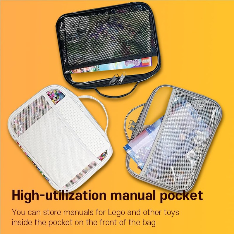 holay 4 Packs PVC Zippered Blocks Set, Toy, Clay, Board