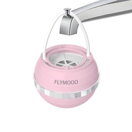 FLYMOOO Bath Filter for Tub, Bathtub Faucet Water Filter with 8 Stages & 2,500 Gallons of Filtration to Reduce Contaminants for Softer, Smoother Skin (Pink)