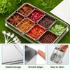 Boao 8 Compartment 304 Stainless Steel Seasoning Condiment Container with