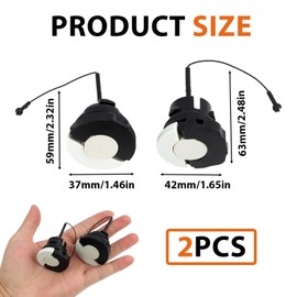 Fuel Cap & Oil Tank Cap for Chainsaws, 1 Large & 1 Small (2 Sizes), Replacement for Various Models, Robust and Durable Fuel Cap & Oil Tank Cap for Chainsaw 1 Large + 1 Small
