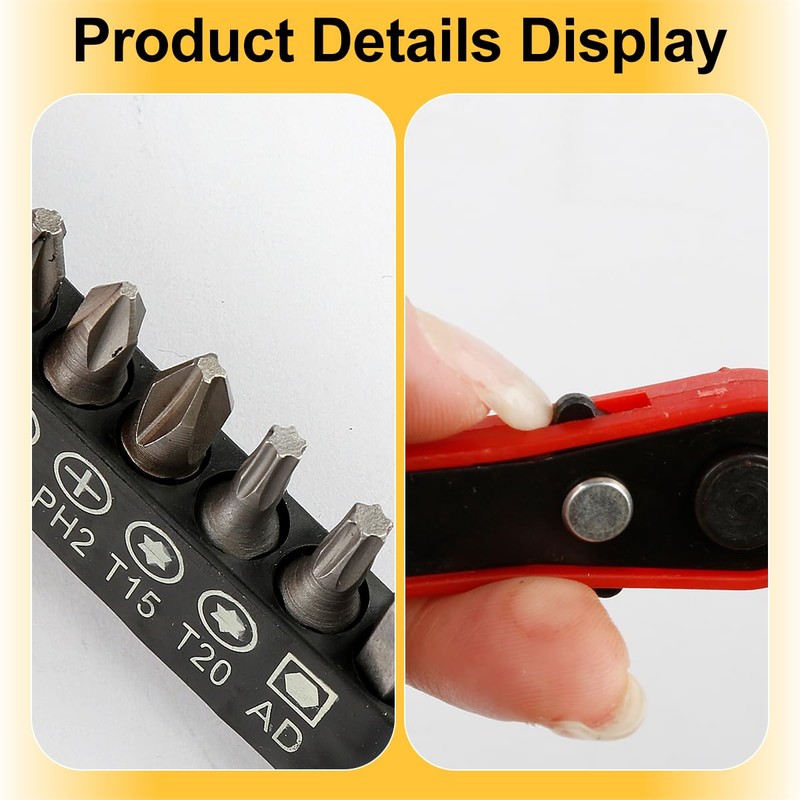 Lotsdonxia Ratchet Wrench Set Mini 36-Tooth L-Bend Screwdriver Ideal for