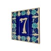 Phosphorescent Hand Painted Italian Ceramic Number & Letter Tiles House