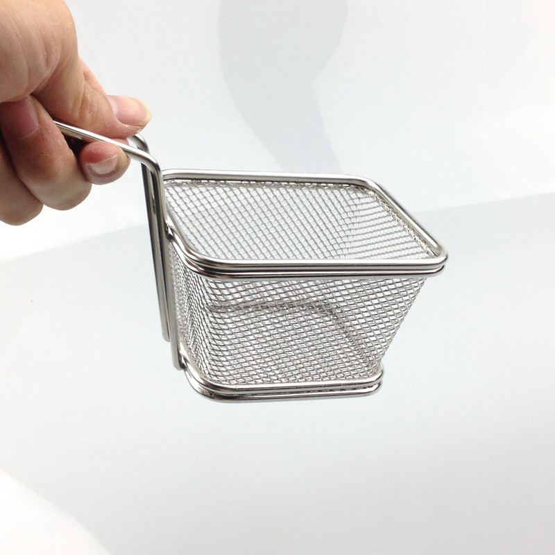 (Small 10cm ) - Stainless Steel Mini Square Fry Basket