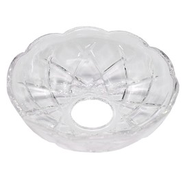 Crystal Light Bowl Diameter 100 mm Height 34 mm Crystal Clear Bobèche 30% PbO Crystal Bowl Including Hanging Hanger (Silver Colour)
