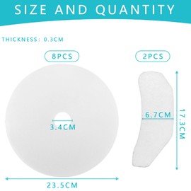 Buaak 10 Pcs Tumble Dryer Filter Set, Compatible with CTT Dryers, Clothes Dryer Filter Replacement, Tumble Dryer Lint Filter, Dryer Parts & Accessories, Air Inlet for Replacing Clothes Dryer Filter