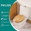 Toilet Seat, Solid Wood, Rubber Wood, High Gloss Finish, PIKLiDS