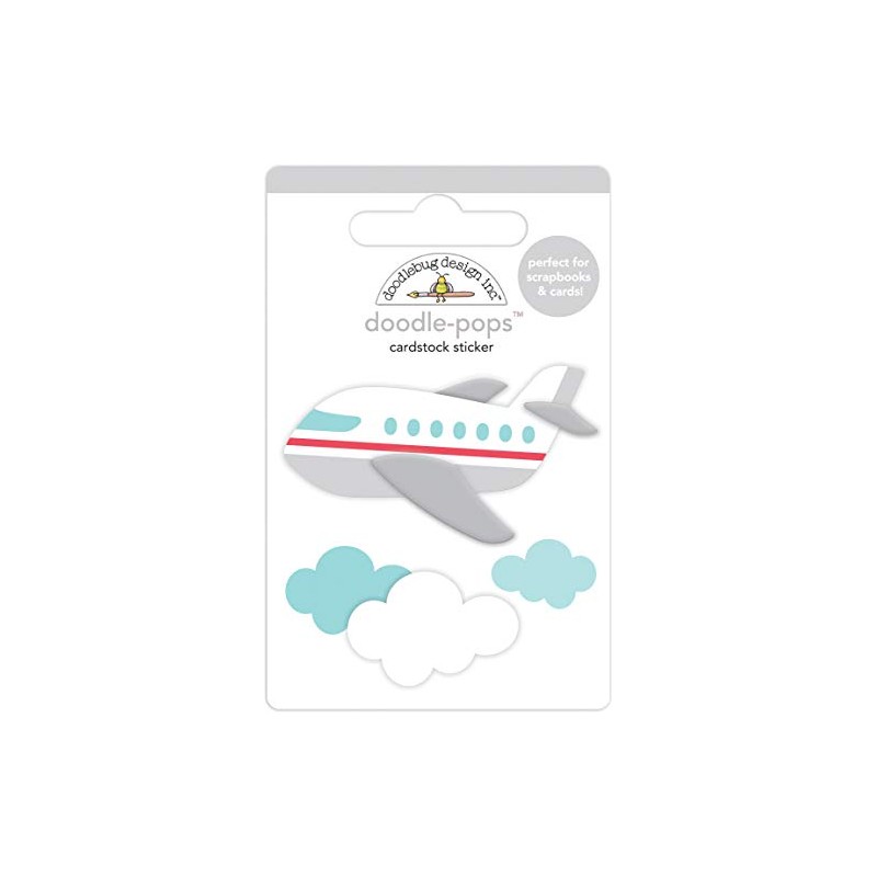 DOODLEBUG DESIGN INC. 6363 Doodle-POPS 3D STCKR, Jet Set, I
