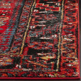 SAFAVIEH Vintage Hamadan Collection VTH211A Oriental Traditional Persian Non-Shedding Living Room Bedroom Area Rug, 2'7" x 5', Red / Multi