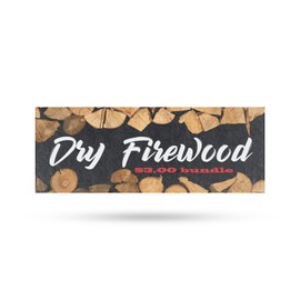 Dry Firewood $3.00 a Bundle Vinyl Decal 36 Inch x 14 Inch Weatherproof Heavy-Duty Adhesive Backing | Affordable Pricing, Seasonal Necessities, Durable Display | Made in USA