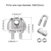 sourcing map M2 Wire Rope Accessory Set for 2mm Dia