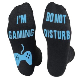 Do Not Disturb Gaming Socks Gamer Socks Gift Christmas Gifts & Stocking Stuffers for teen boys Mens Womens Gamer Lovers