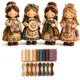 Colección Mundos Pequeños – Serie de Kit DIY de Patchwork, Kit de Costura de Patchwork para Principiantes, Kit de Manualidades de Tela de Caracteres Hecho a Mano con Materiales e Instrucciones