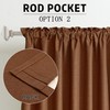 DUALIFE 120 Inch Extra Long Linen Rust Curtains Floor to