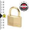 Master Lock 645EURD Key Padlock with Brass Body and Shackle,