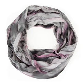 Glamexx24 Loop Tube Scarf for Women, Colour Gradient Summer Loop Round Scarf, Lightweight Gradient Rainbow Summer Scarf, Dark grey, light grey.