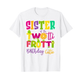 Cute Sister Twotii Frutti Birthday Family 2nd Birthday Girl T-Shirt