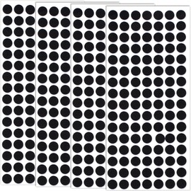 SmallCat 448 Pcs Small Felt Furniture Pads, Self-Adhesive EVA Foam Dot Circles, Round Felt Furniture Stickers for Desks Drawers Vases Photo Frames Cabinets Doors Candlesticks- Black (0.39'')