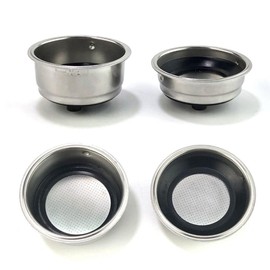 Cdipkif 2-Pack Pressurized Coffee Filter Basket 51mm Portafilter Basket for Espresso Machine Single and Double Serving(Detachable basket set)