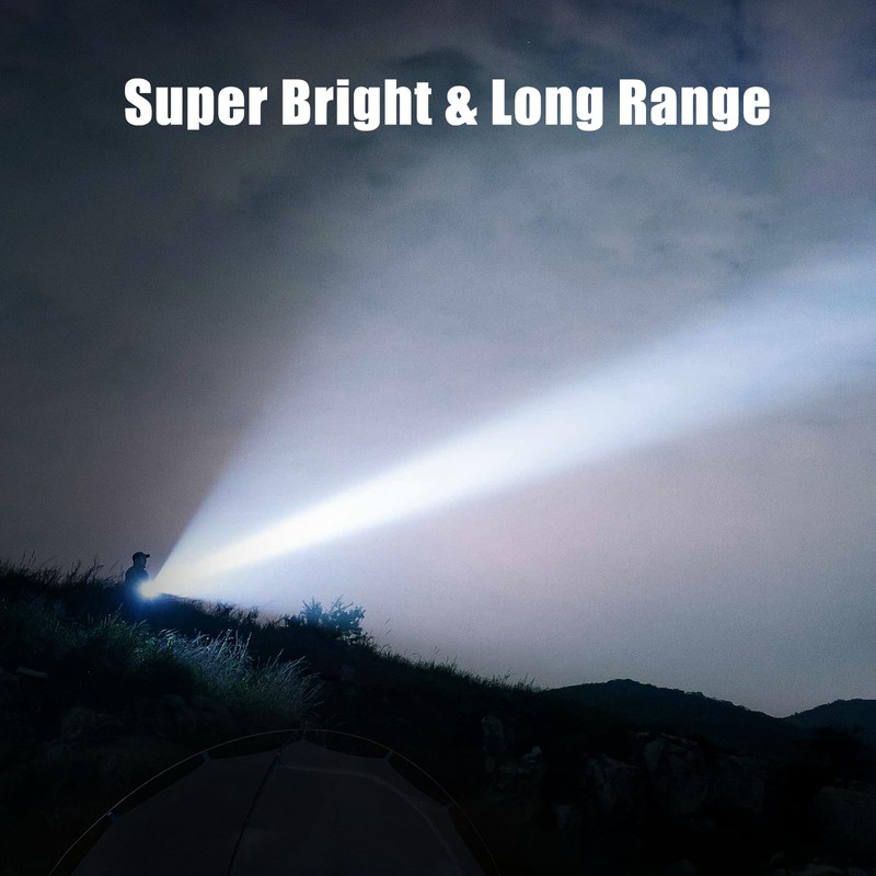 Rechargeable Flashlight 3 Light Source, High Lumens Magnetic Flashlights High