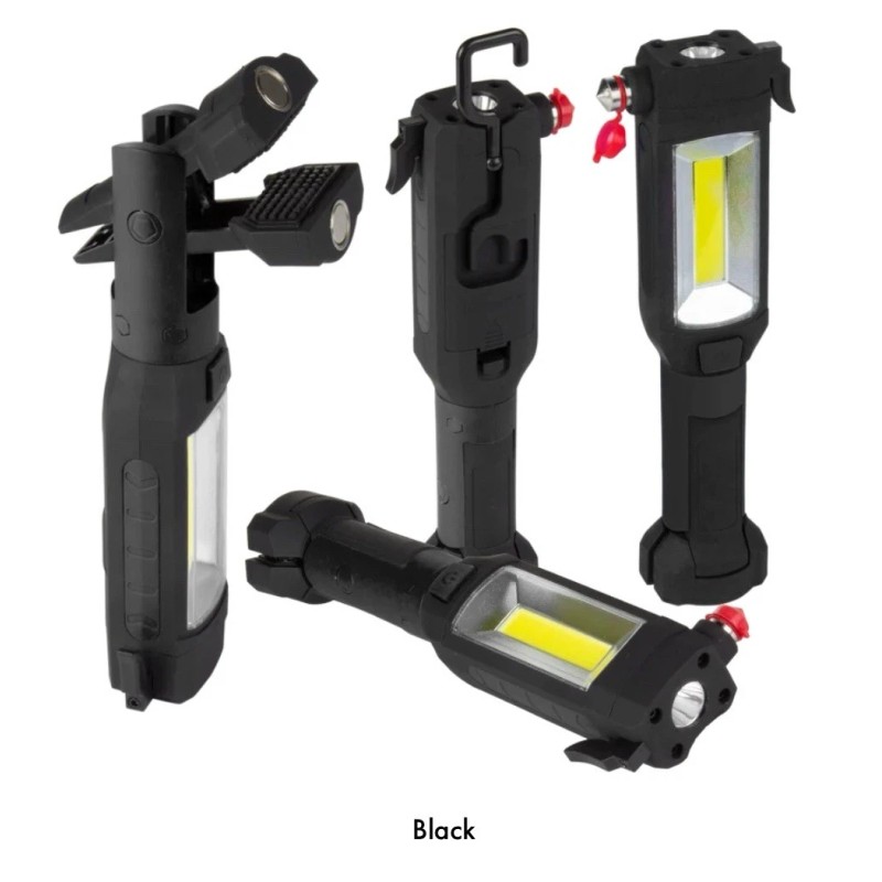 SecureBrite 9-in-1 Emergency Auto Tool with Flashlight, Black