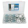 Yoliko 20 Sets (80 Pcs Total) Silver Zinc Coated 1/4"-20