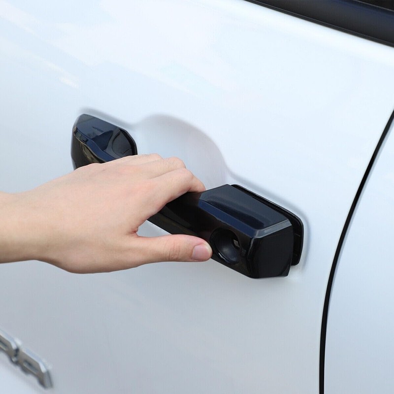 4pcs Gloss Black ABS Car Outer Side Door Handle Panel