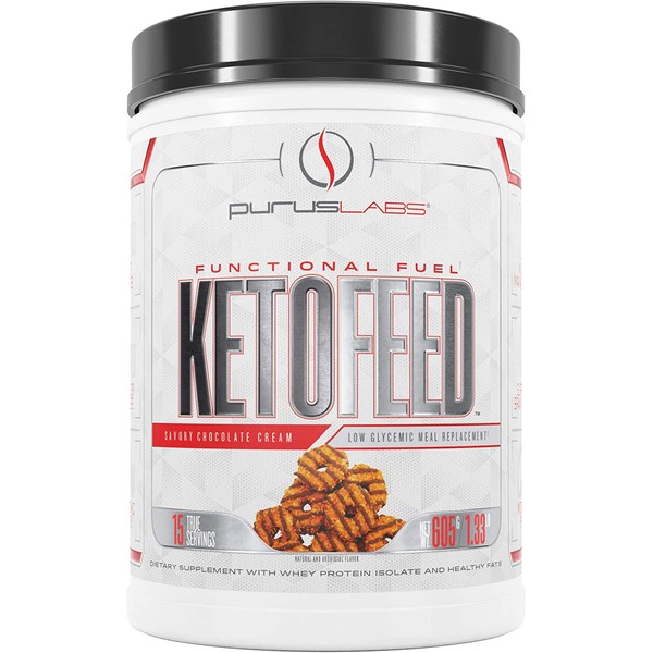 Purus Labs Ketofeed Low Glycemic Meal Replacement, Samoa Chocolate Cream,21.3 Oz