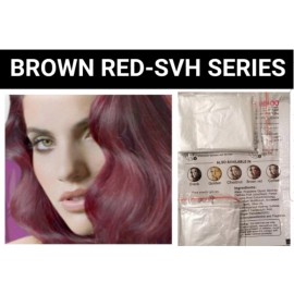 SVH SERIES 5 PCS BROWN RED HERBAL HAIR DYE SHAMPOO-COLOR GRAY HAIR IN MINUTES-DIY AT HOME