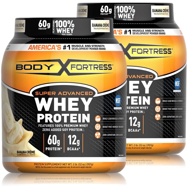 Body Fortress Super Advanced Whey Protein Powder Banana Cream Flavor