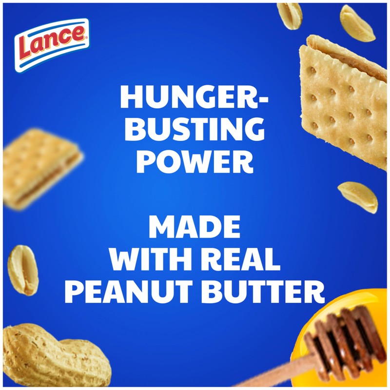 Lance Sandwich Crackers, Captain's Wafers Peanut Butter and Honey, 10