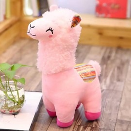 Llama Stuffed Animal Cute Alpaca Plush Toy 10 inch for Girls Boys(Alpaca yinghua Pink)
