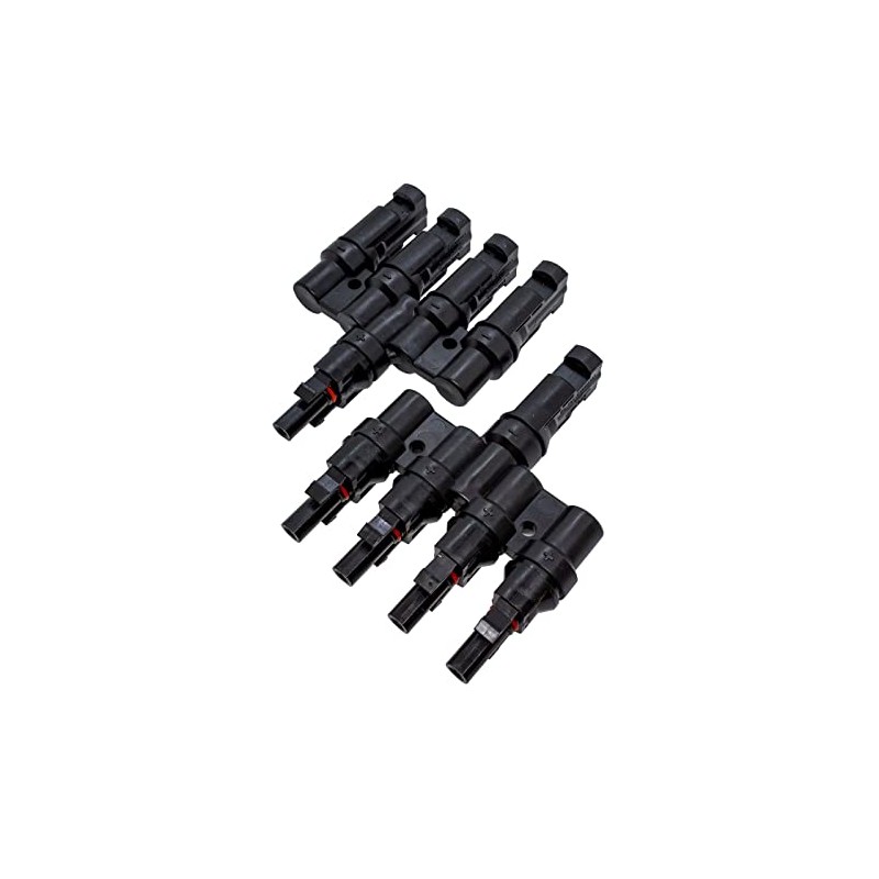 1 Pair Solar Y-Splitter 4-Way Photovoltaic 1000V DC 30A IP67-40...+125°C