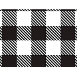 Black & White Buffalo Plaid Design Print 15"x 20" Gift Grade Tissue Paper Sheets Choose Package Amount (48)
