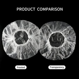 G2PLUS 50PCS Disposable Large Shower Caps - 50CM Plastic Elastic Bath Cap - Waterproof Hair Caps for Home Use, Hotel, Spa, and Hair Salon