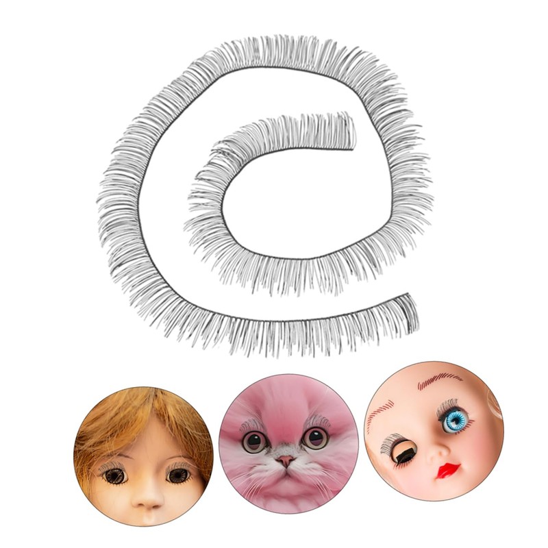 Gatuida 20pcs Handmade Doll Eyelashes Strips Fake Eyelashes for Doll
