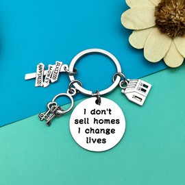 Real Estate Agent Gifts Realtor Gifts Keyring Appreciation Gift for Salesman Salesperson Gift Graduation Gifts Thank You Keychain Closing Gifts for Realtor Real Estate Jewelry Christmas Birthday Gifts