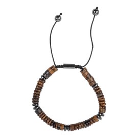 Namvo Tiger Eye Stone Abacus Beads Men Bracelet Extendable Adjustable Beads Fashion Personality Accessory