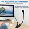 1Ft 360° Rotating Flat Plug Extension Cord with 3 Outlets
